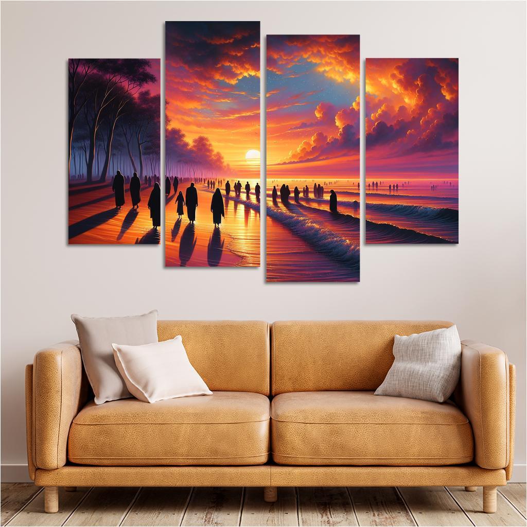Sunrise Bay Early Morning Magic Multi-panel Paintings