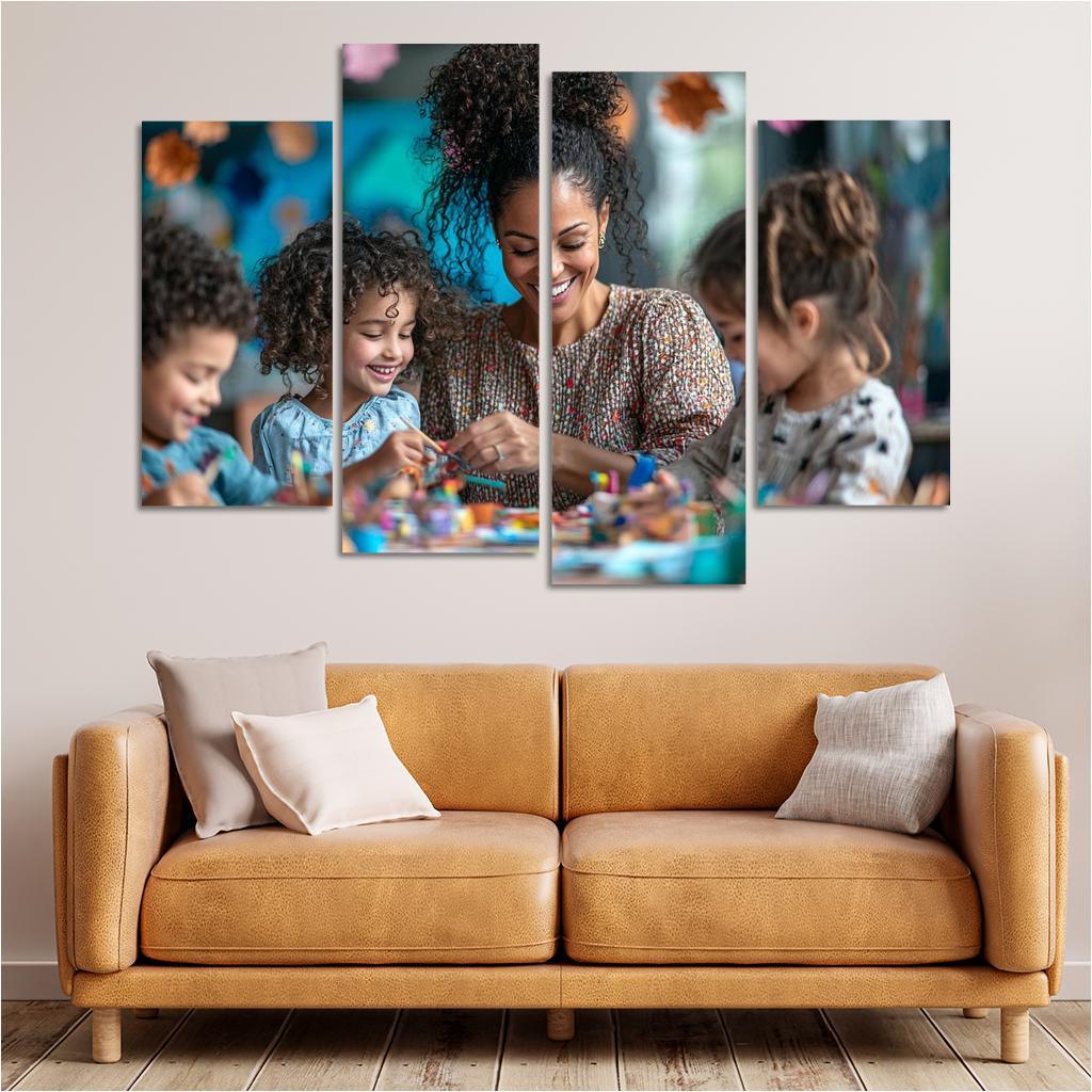 Crafted Memories A Mothers Handmade Love Modern Paintings Frame