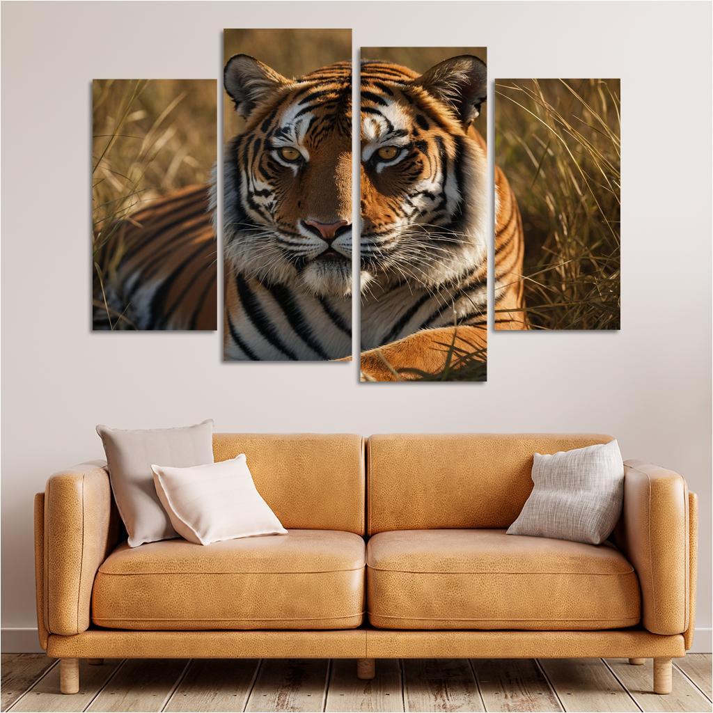 The Magnificent Bengal Tiger Icon Of The Indian Wilderness Modern Paintings Frame
