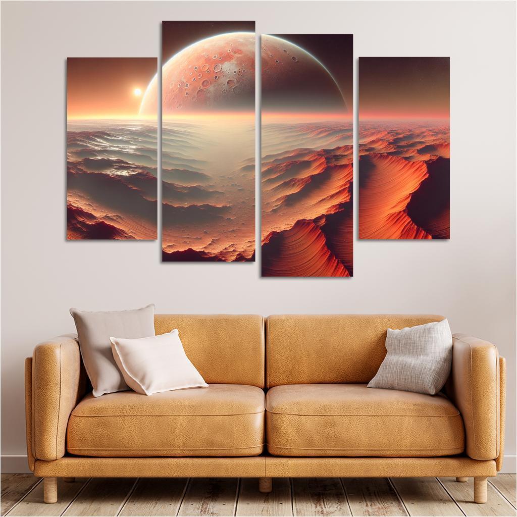 The Evolving Landscape Of Mars Abstract Paintings Frame