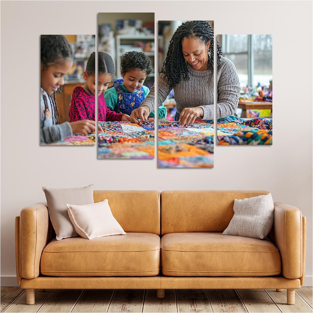 The Fabric Of Love A Mothers Influence Modern Paintings Frame