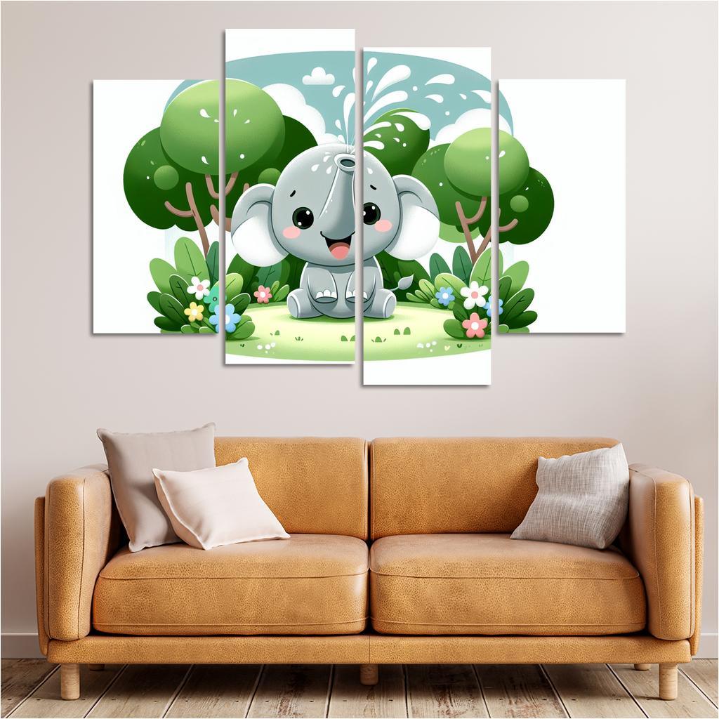 Exploring Elephants - Safari Adventures Framed Paintings
