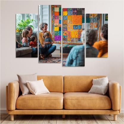 Threads Of Togetherness A Mothers Tapestry Custom Paintings Frame