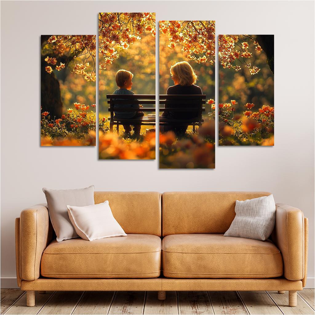 The Wisdom Of Ages A Mothers Guiding Hand Canvas Paintings Frame