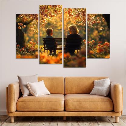 The Wisdom Of Ages A Mothers Guiding Hand Canvas Paintings Frame