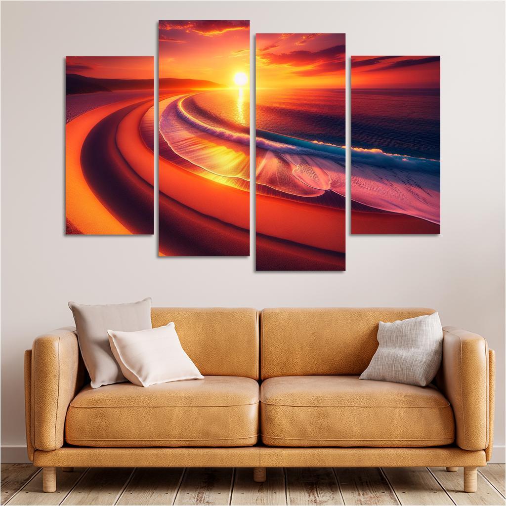 Crescent Moon Beach Premium Artwork Frames