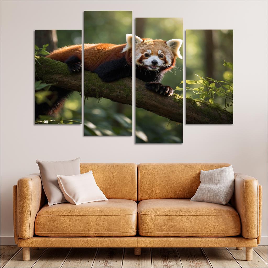 The Enigmatic Red Panda The Forest Dweller Framed Paintings