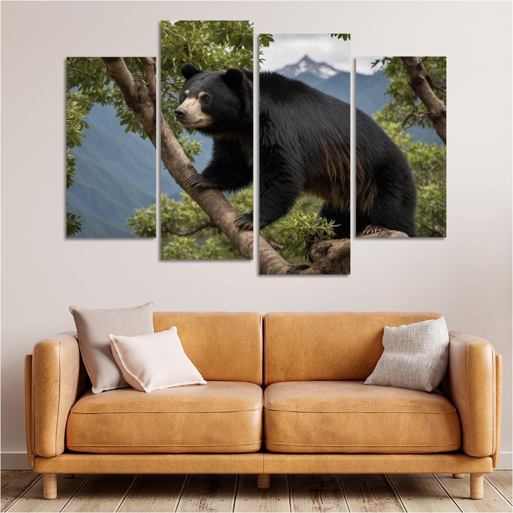 The Captivating Spectacled Bear South America's Only Bear Oil Paintings Frame