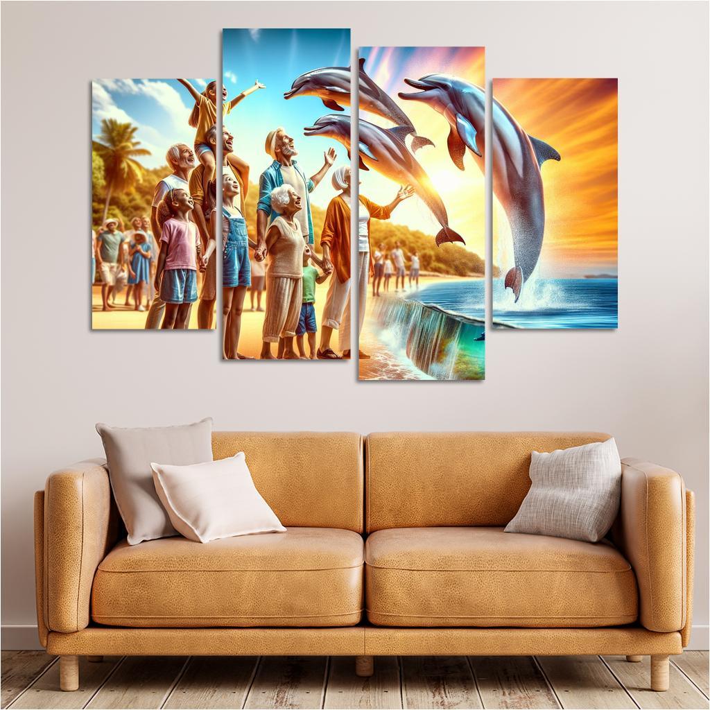 Dolphin Watch Point Wildlife Experience Custom Paintings Frame