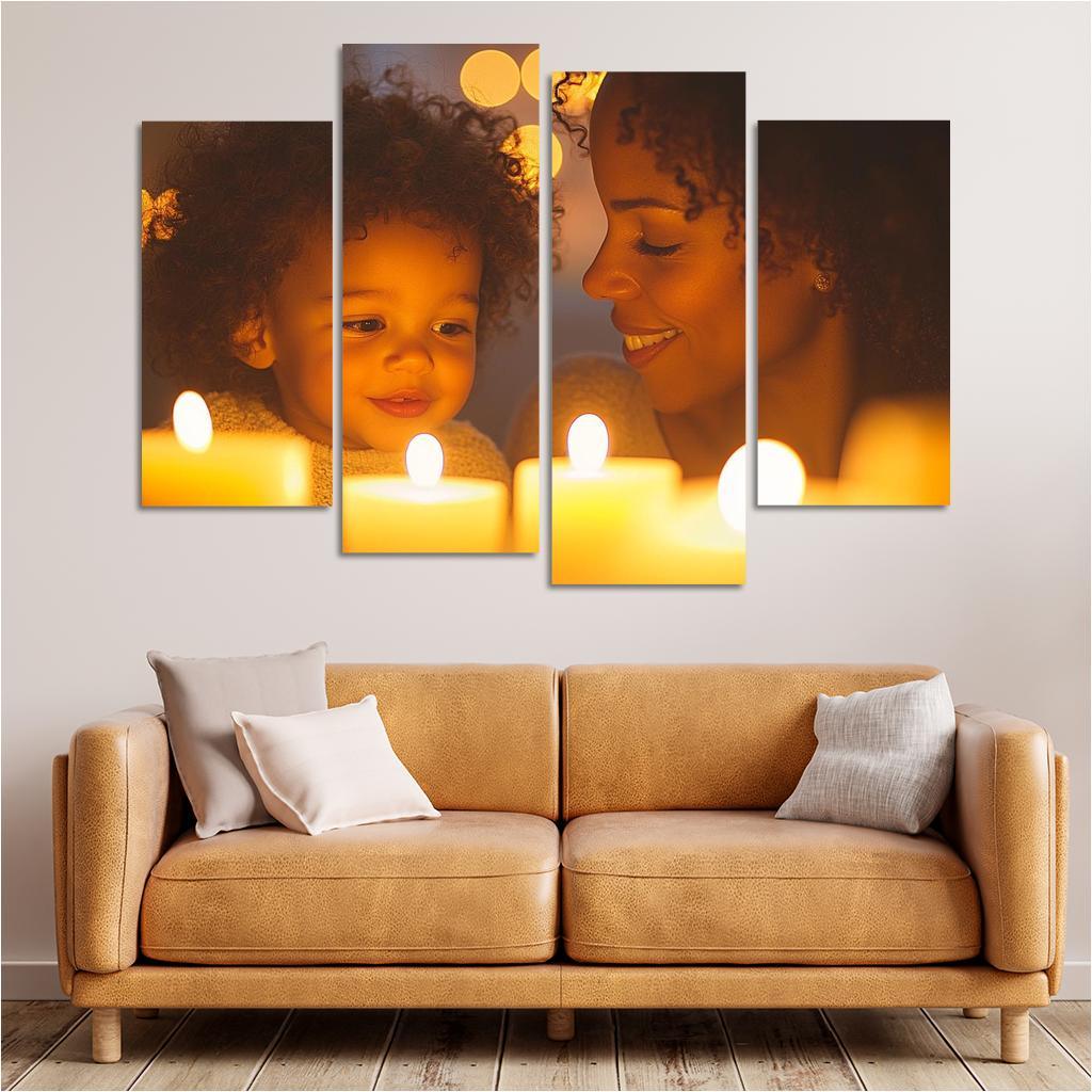 The Light Of Love A Mothers Guiding Flame Custom Paintings Frame