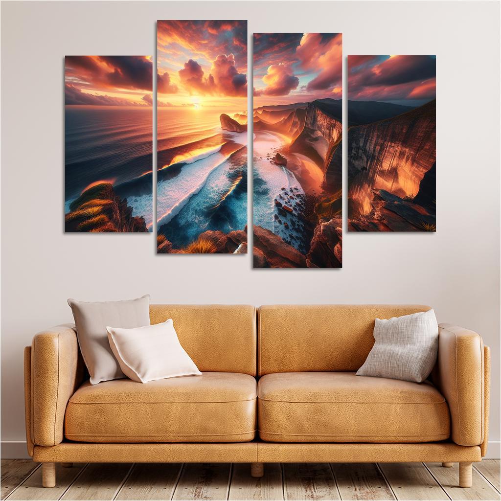 Cliffside Viewpoint Dramatic Coastline Premium Artwork Frames
