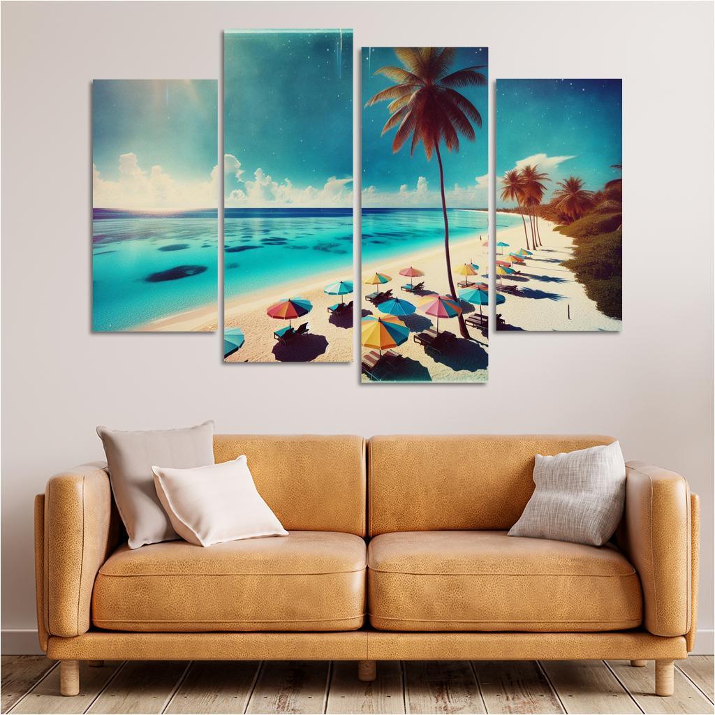 Azure Haven Relaxing Coastal Paradise Premium Artwork Frames