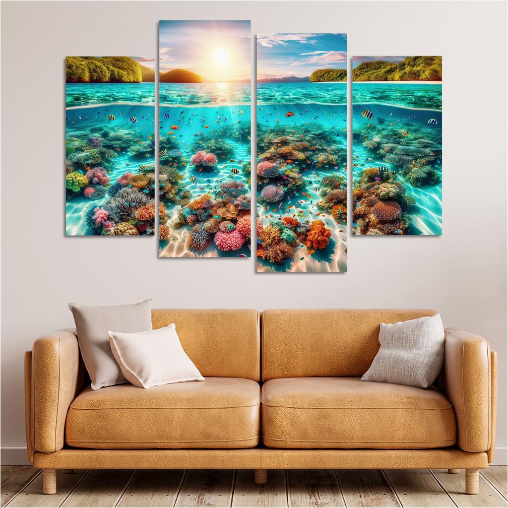 Coral Sands Beach Custom Paintings Frame