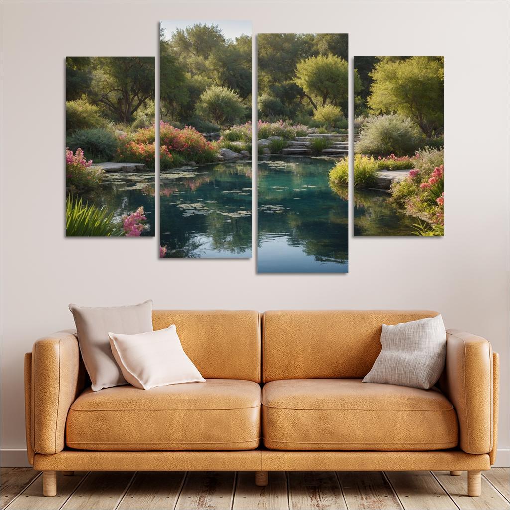 The Hidden Oasis Of Serene Springs Oil Paintings Frame