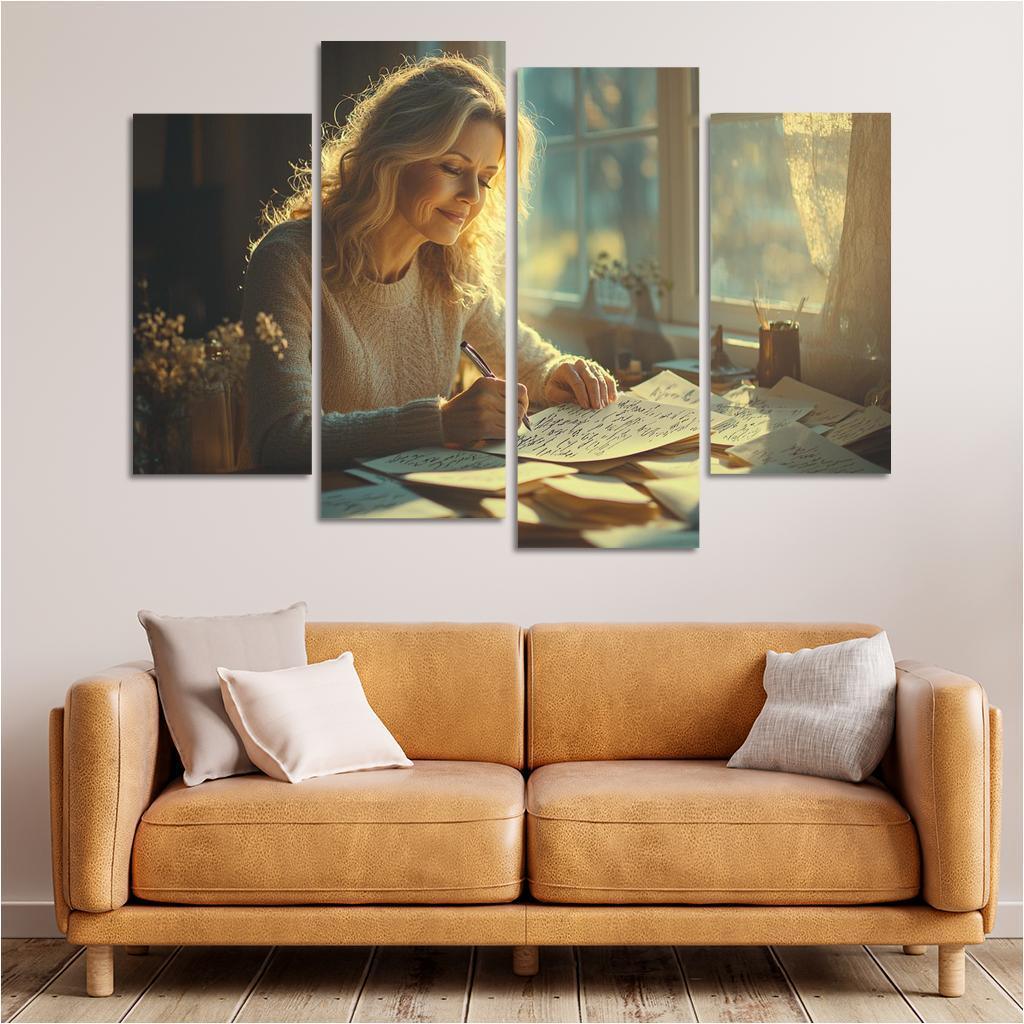 Handwritten Love Letters A Mother's Heart Modern Paintings Frame