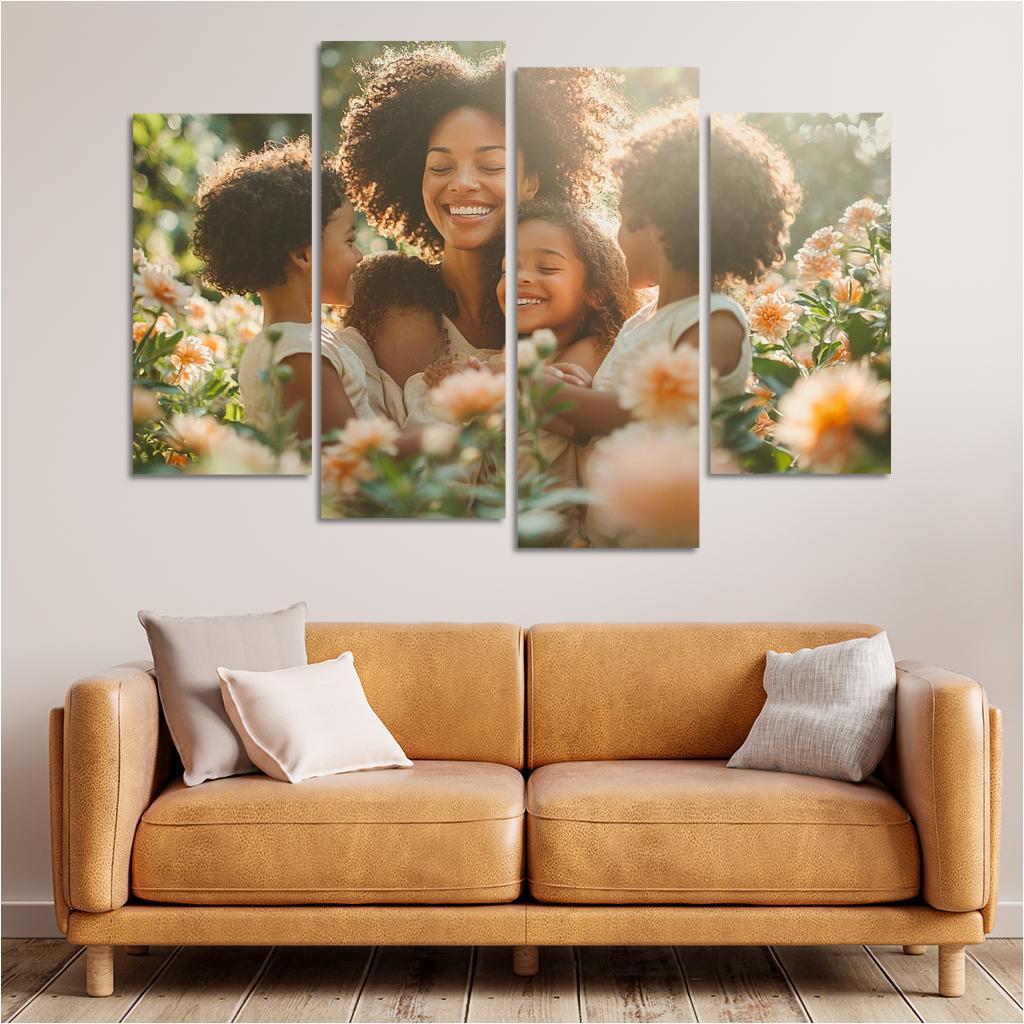 The Circle Of Love A Mothers Embrace Canvas Paintings Frame