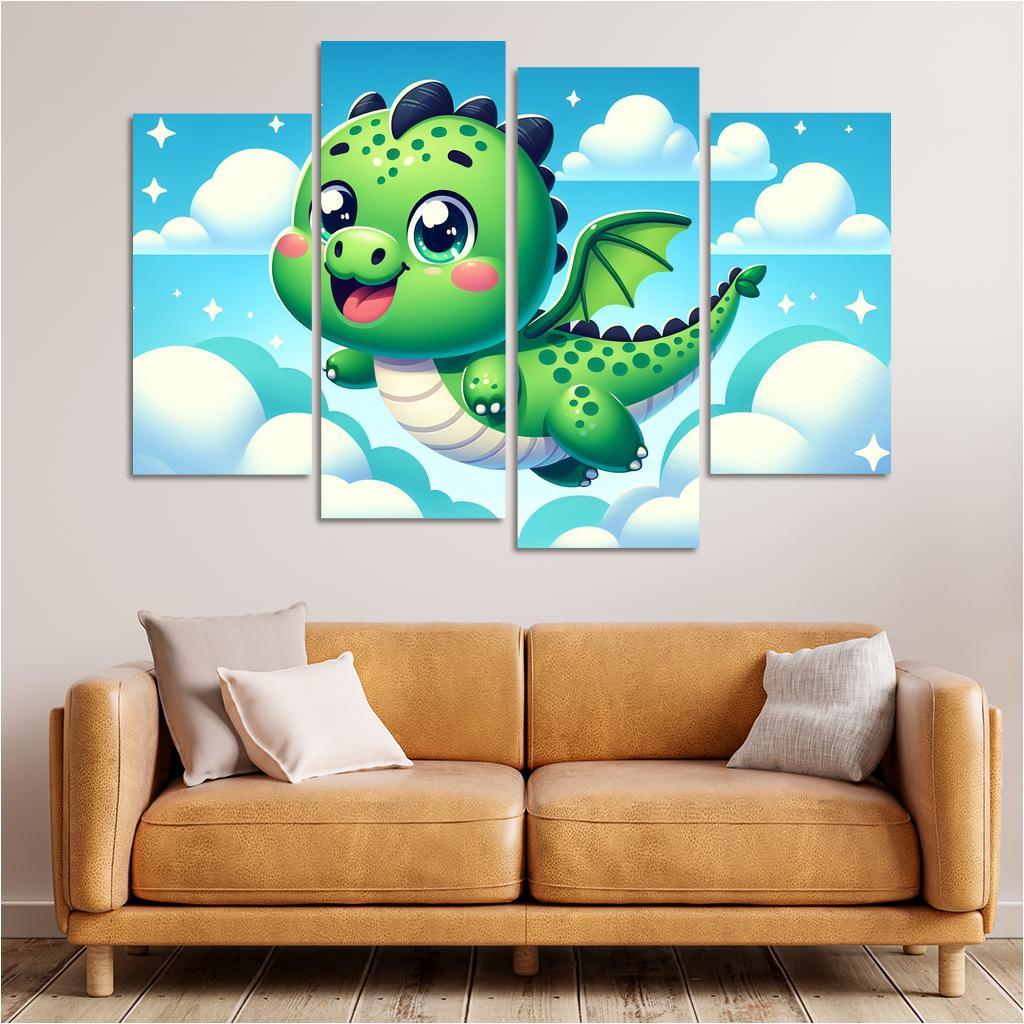 Daring Dragon - Adventure Awaits Framed Paintings