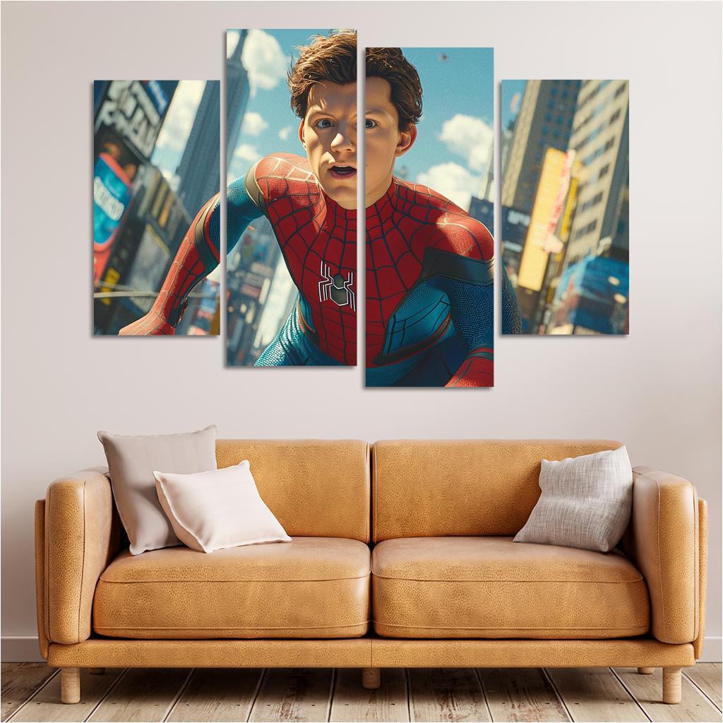 Tom Holland The Web-slinger With Heart Framed Paintings