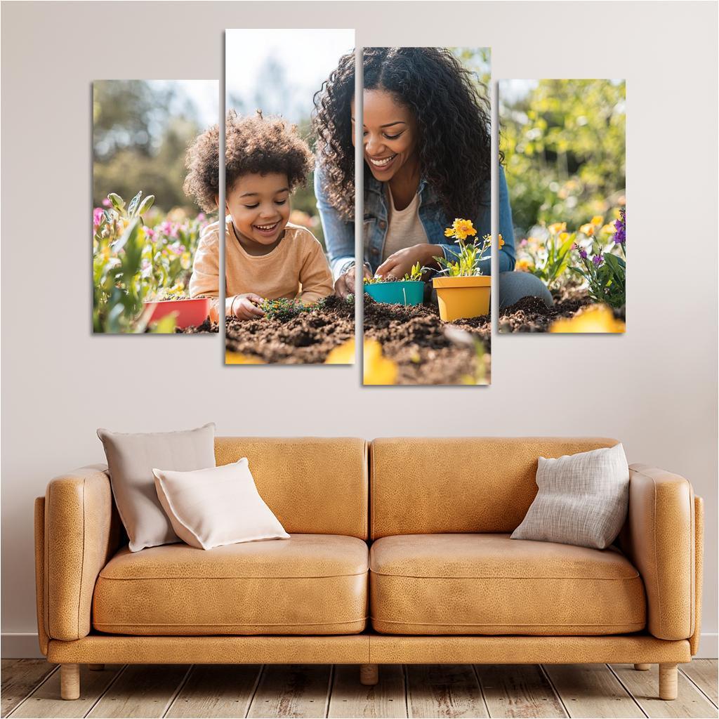 In Her Garden A Mother's Nurturing Spirit One-piece Frames
