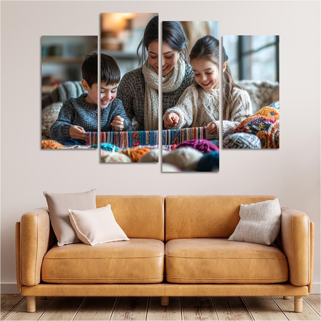 The Tapestry Of Togetherness Weaving Family Love Custom Paintings Frame