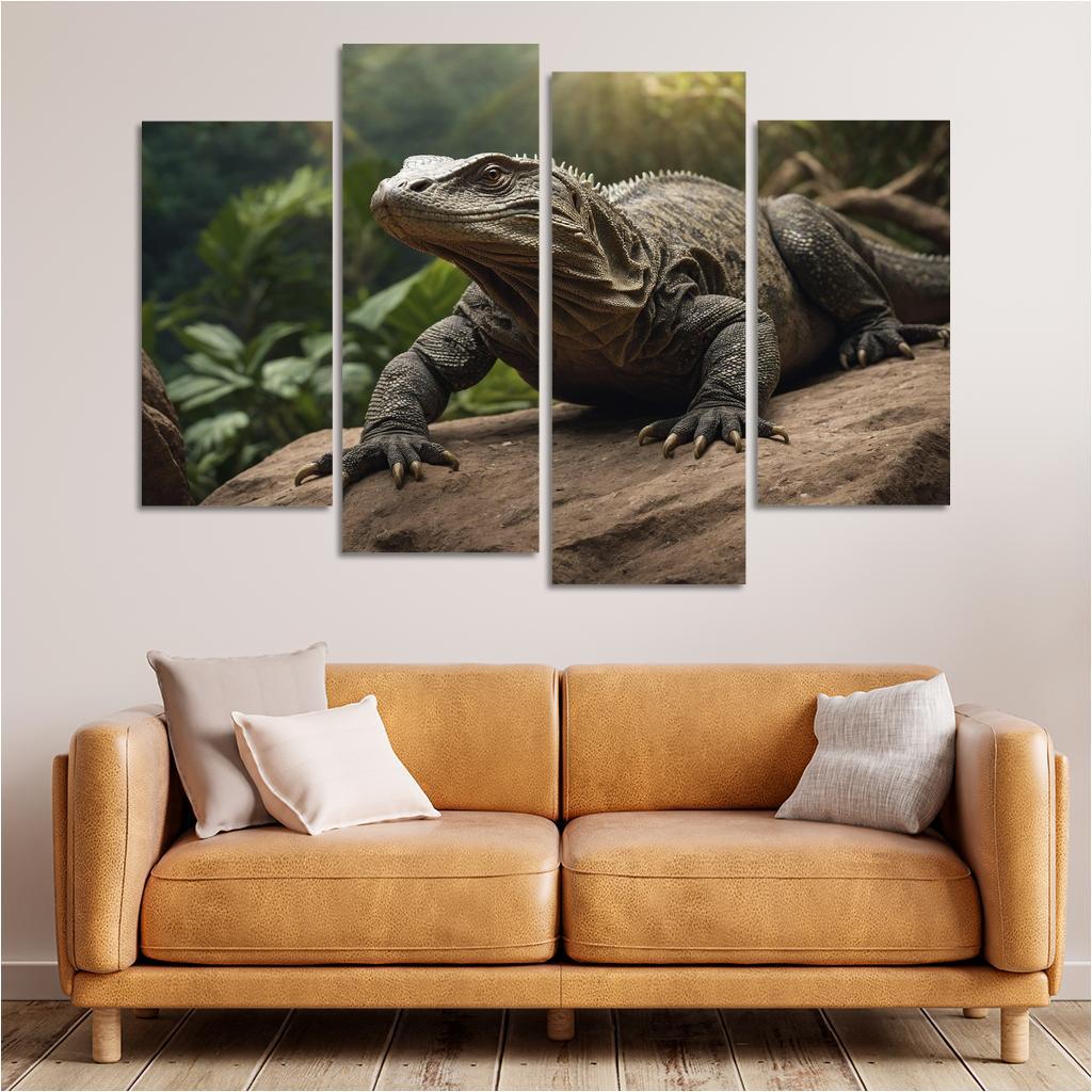 The Majestic Komodo Dragon Nature's Ultimate Lizard Framed Paintings
