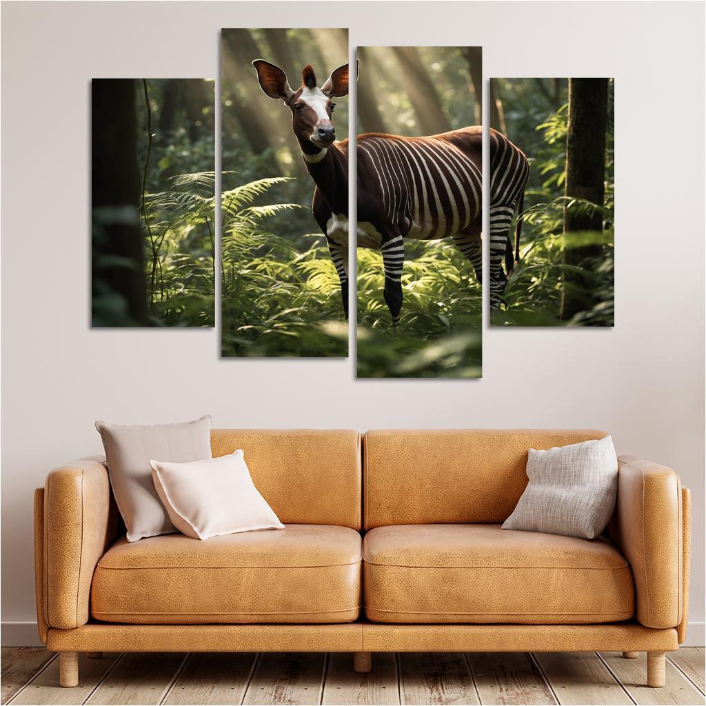 The Enigmatic Okapi Forest Guardian Of The Congo Modern Paintings Frame