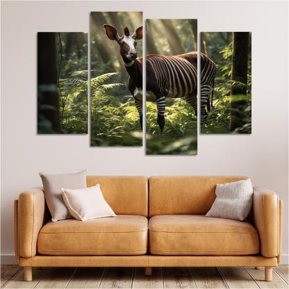 The Enigmatic Okapi Forest Guardian Of The Congo Modern Paintings Frame