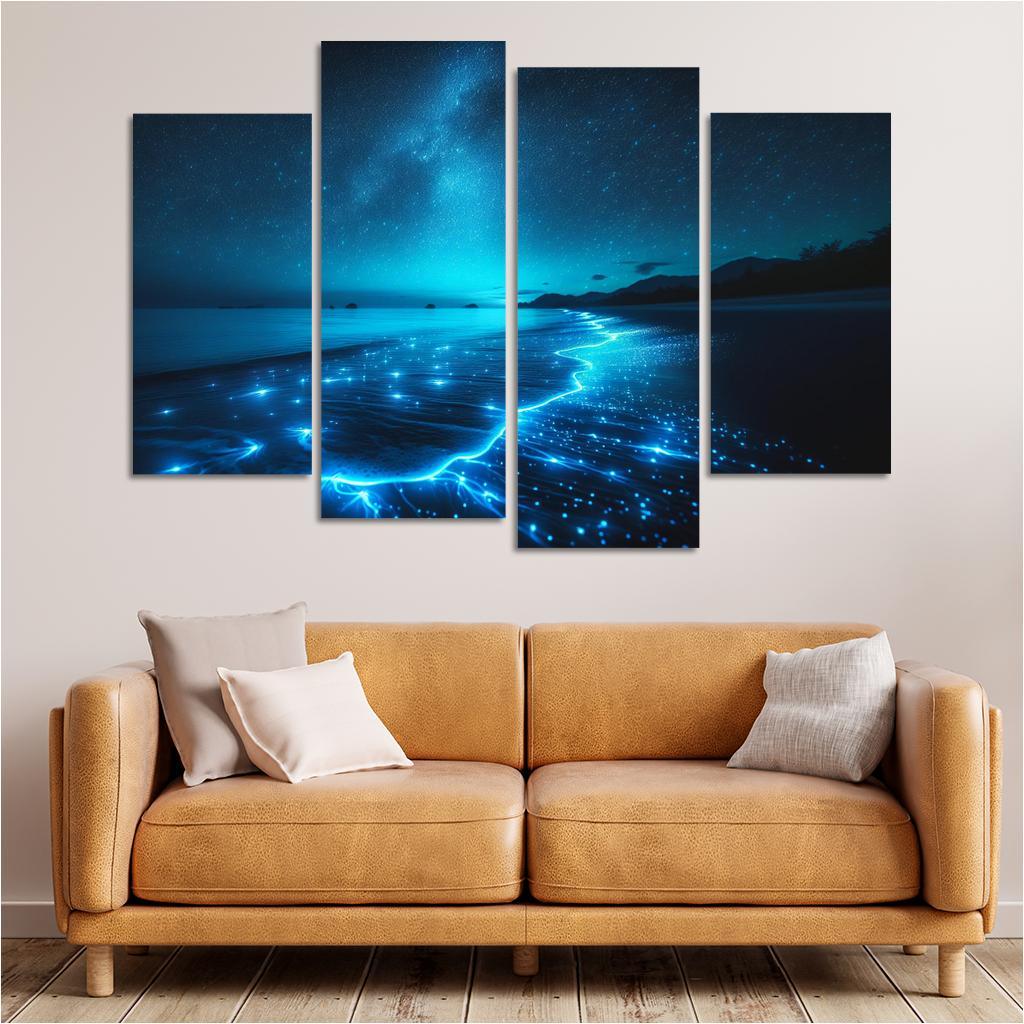 Mystic Waters Nighttime Beach Experience Art Trends