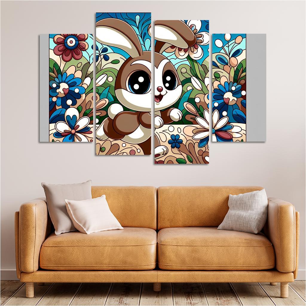 Bouncy Bunny - Garden Joy Framed Paintings