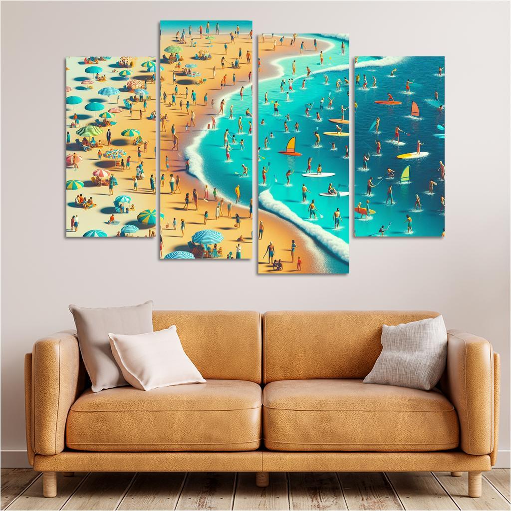 Adventure Cove Beach Modern Paintings Frame