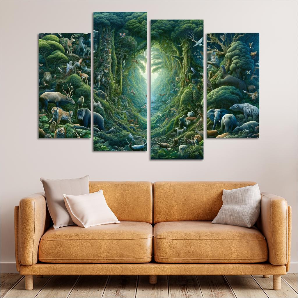 Nature's Call Advocating For Biodiversity Preservation Multi-panel Paintings