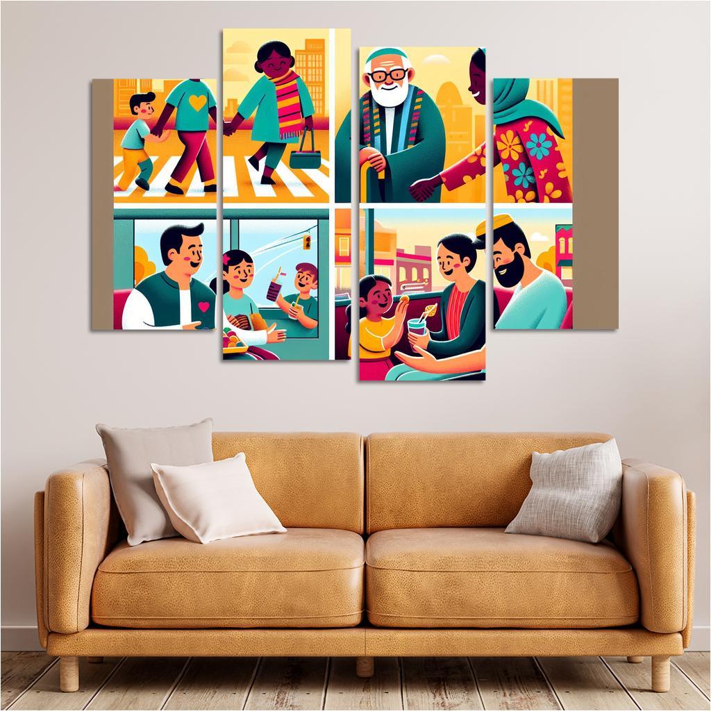 The Art Of Kindness Promoting Compassion In Society Custom Paintings Frame