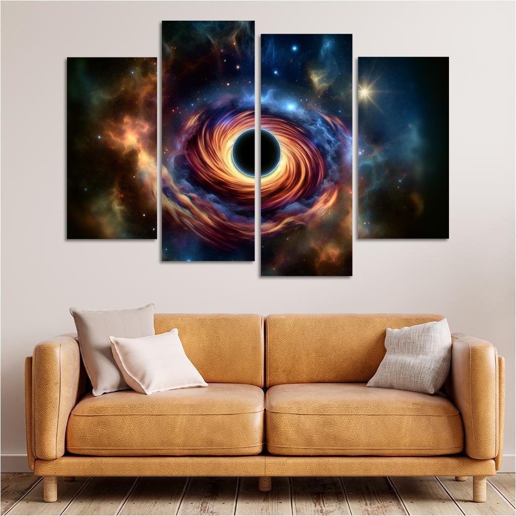 Exploring The Abyss Of Black Holes Abstract Paintings Frame