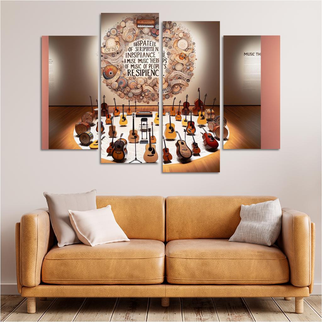 Melodies Of The Unheard Advocating For Music Therapy Multi-panel Paintings