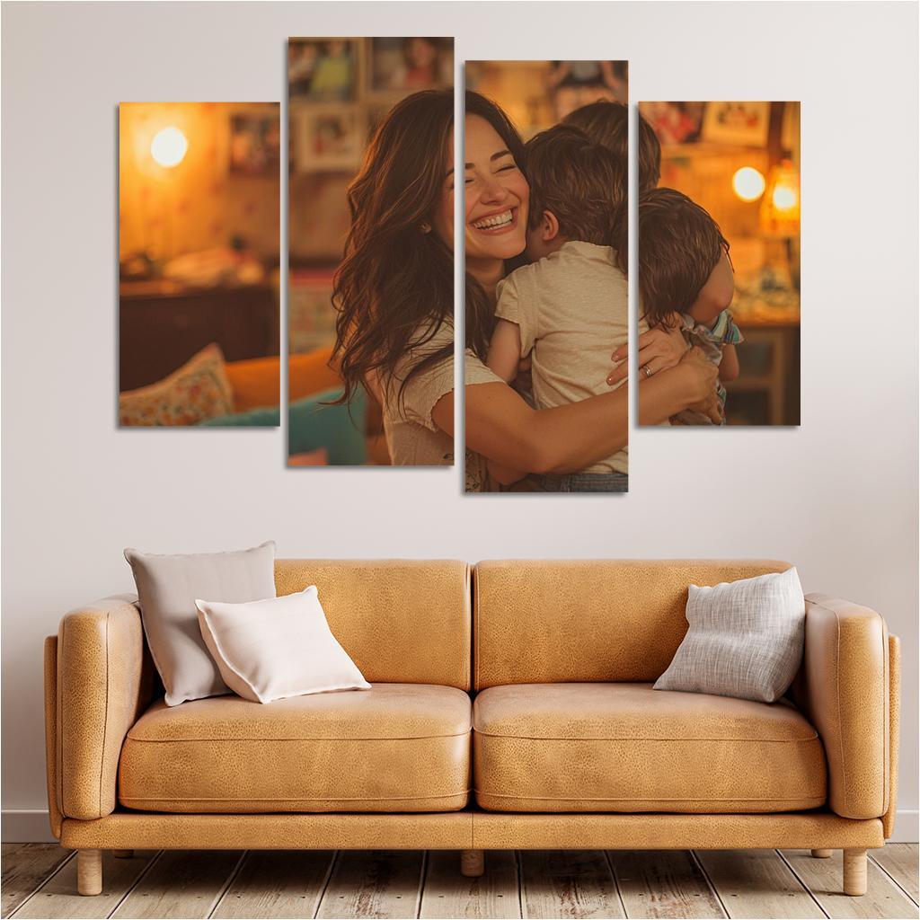 The Heart Of Family A Mothers Embrace Modern Paintings Frame