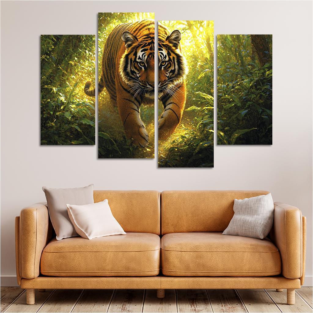 The Power Of The Tiger Canvas Paintings Frame