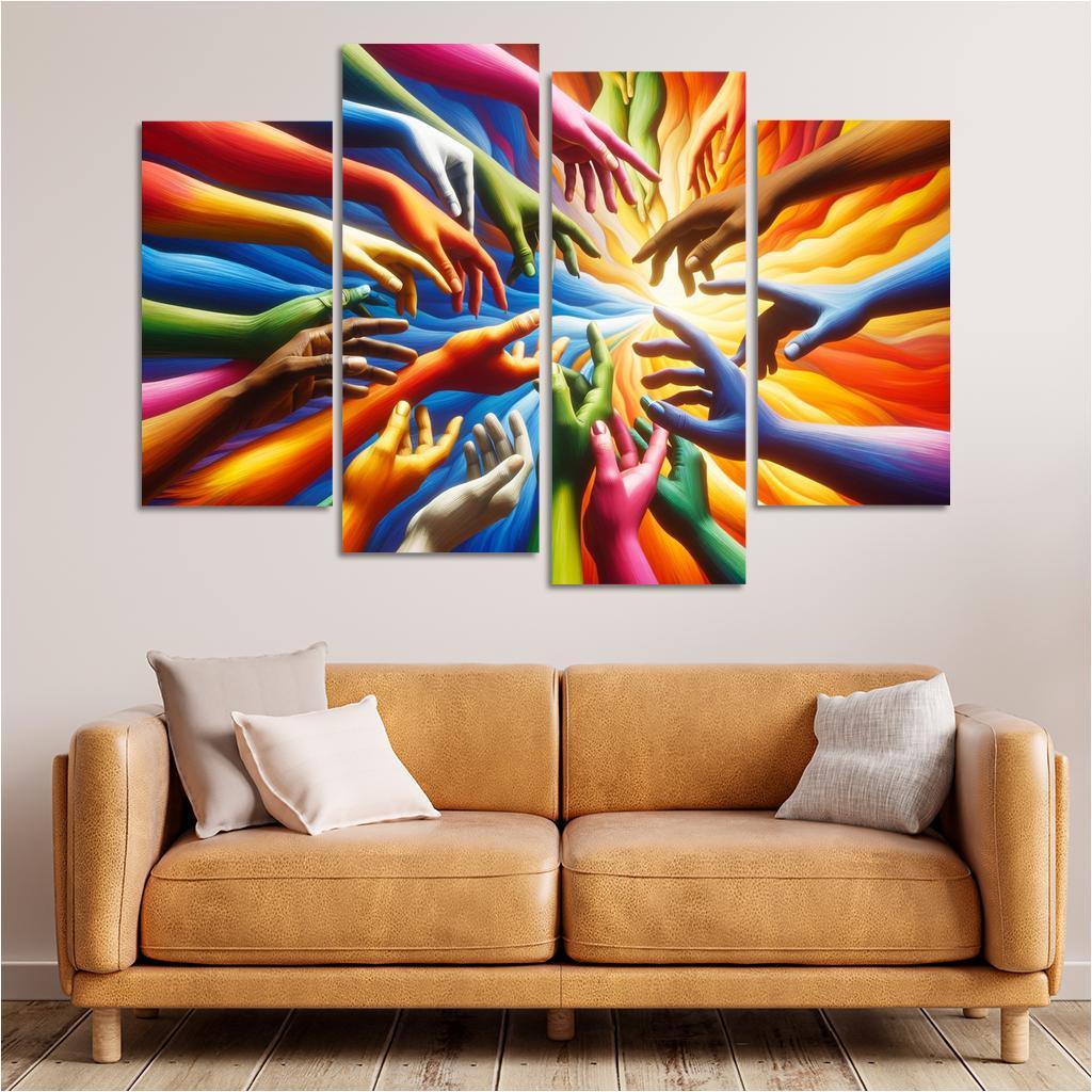 Building Bridges Unity In Diversity Custom Paintings Frame