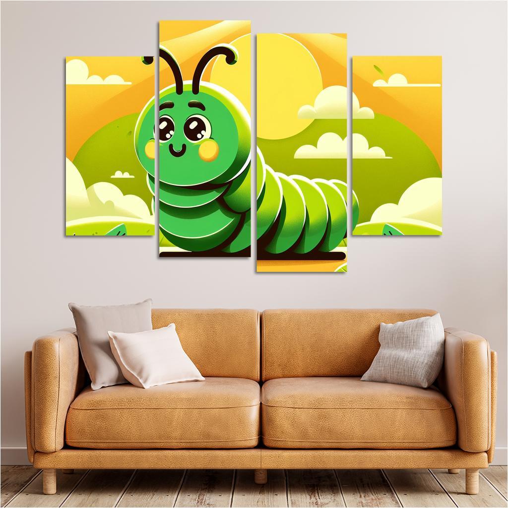 Curious Caterpillar Modern Paintings Frame