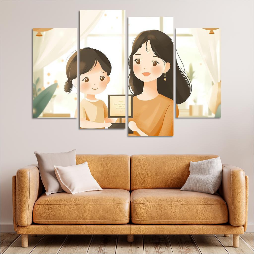 Milestones Of Love A Mothers Journey Through Time Canvas Paintings Frame