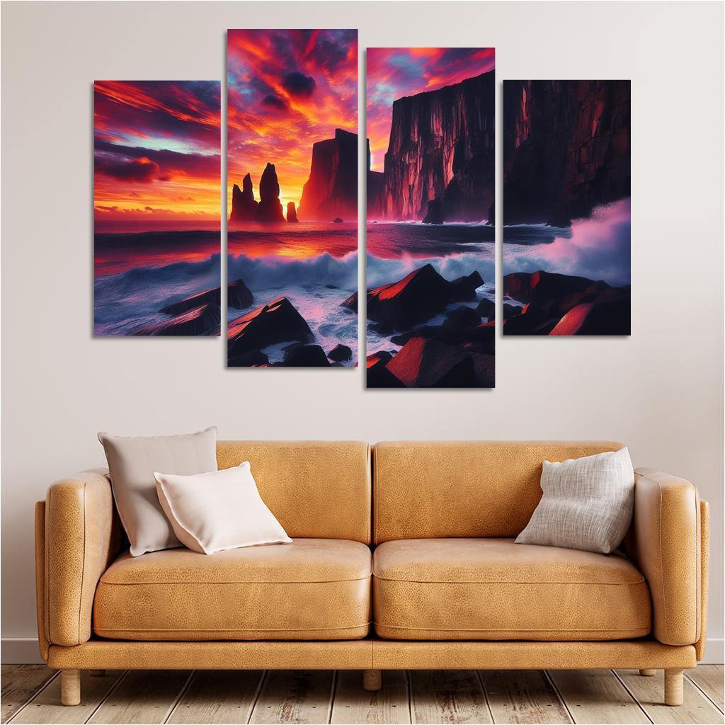 Sunset Cliffs A Photographers Dream Canvas Paintings Frame