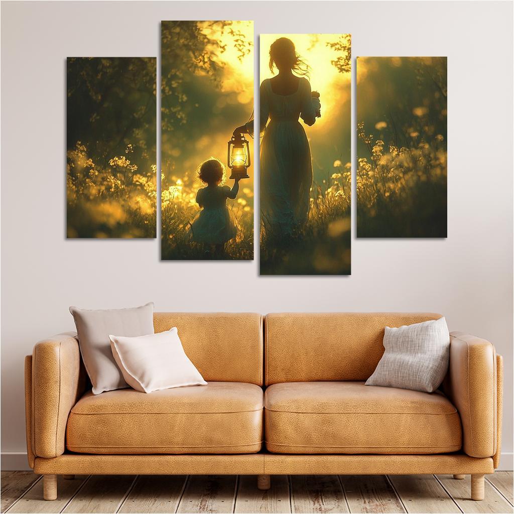 Shadows Of Love A Mothers Guiding Light Canvas Paintings Frame