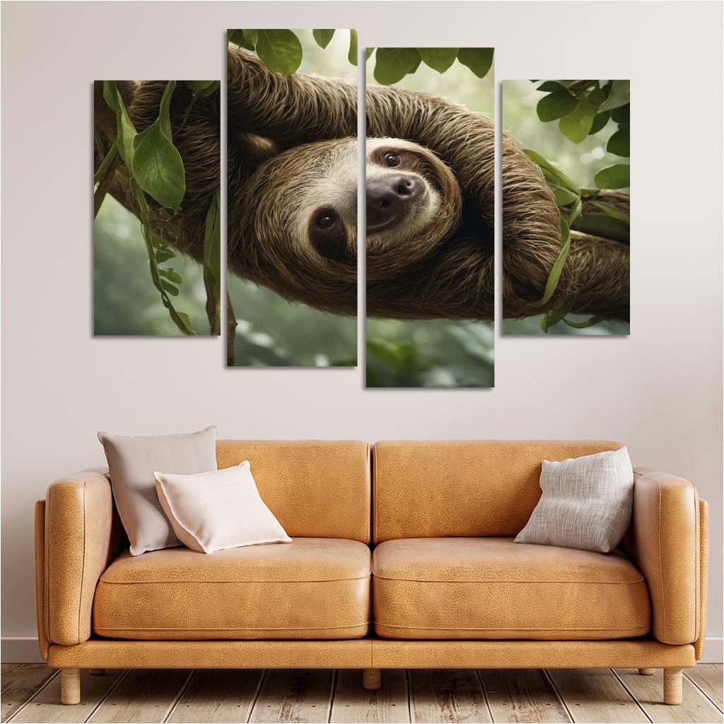 The Mysterious Sloth Slow And Steady Premium Artwork Frames