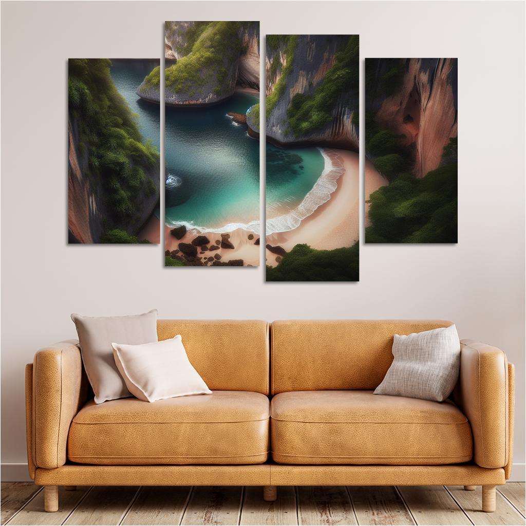 Hidden Cove Beach Premium Artwork Frames