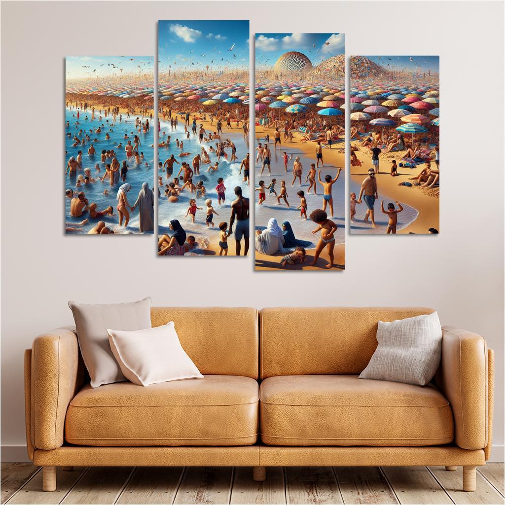 Sun-kissed Shore Custom Paintings Frame