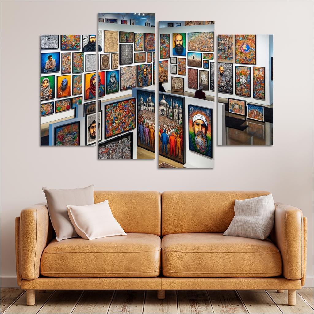 Fragments Of Reality Exploring Identity And Belonging Multi-panel Paintings