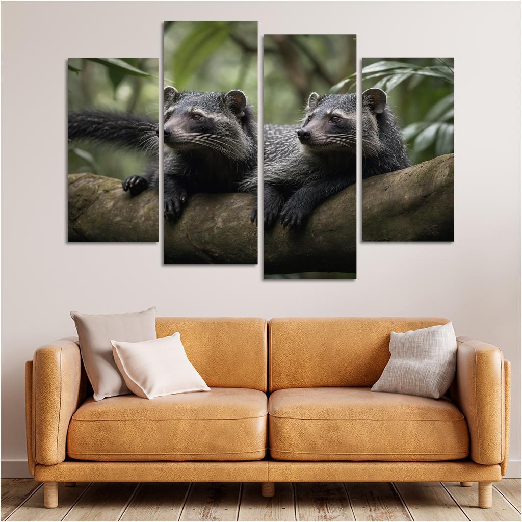 The Charming Binturong The Bearcat Of The Rainforest Canvas Paintings Frame
