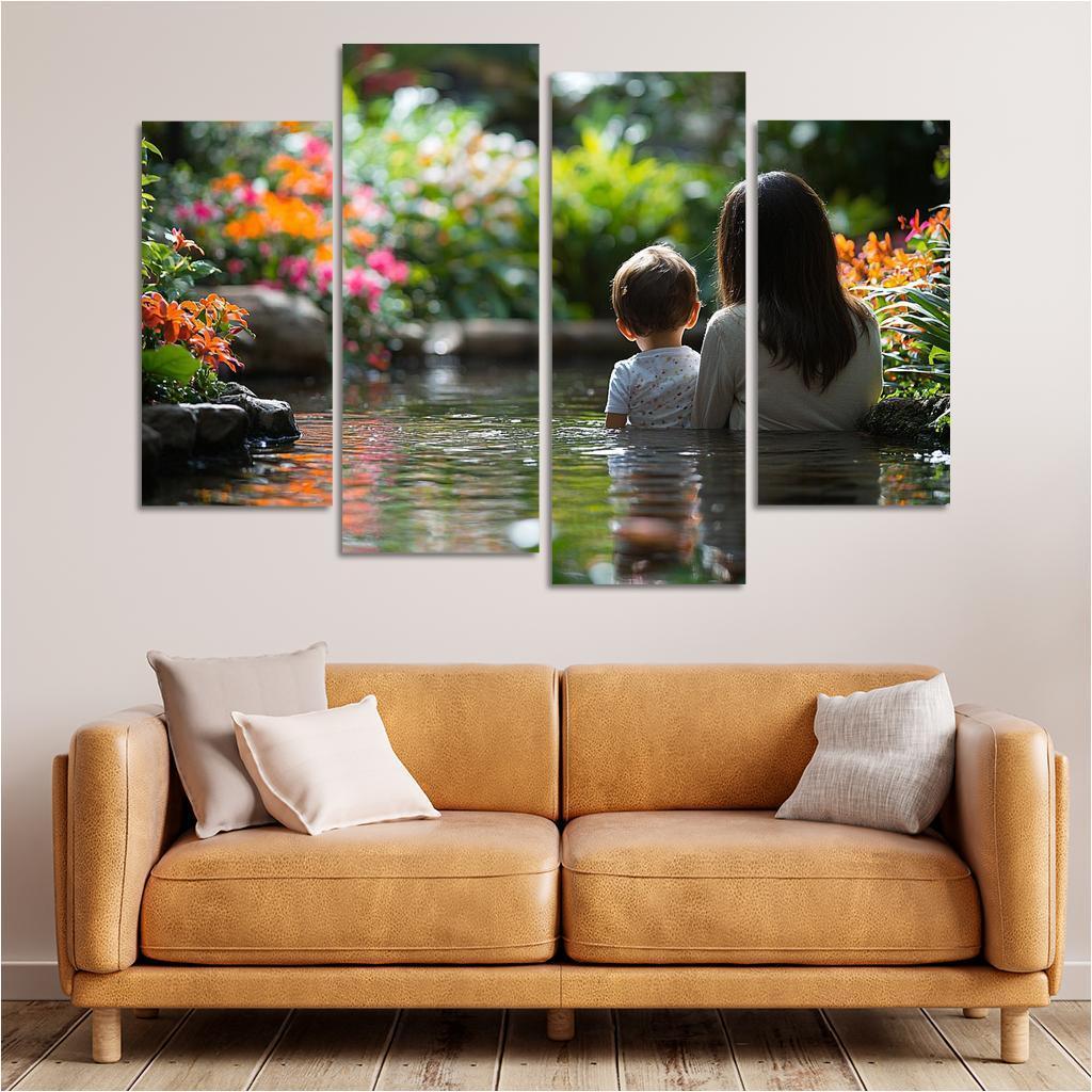Reflections Of Love The Mirror Of Motherhood Custom Paintings Frame