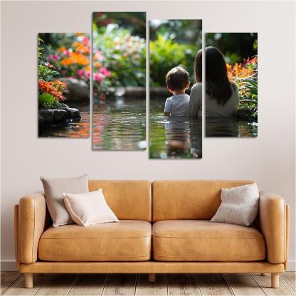 Reflections Of Love The Mirror Of Motherhood Custom Paintings Frame
