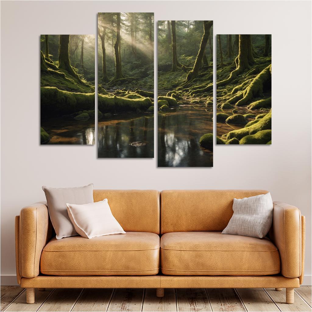The Serenity Of Hidden Forest Glens Oil Paintings Frame