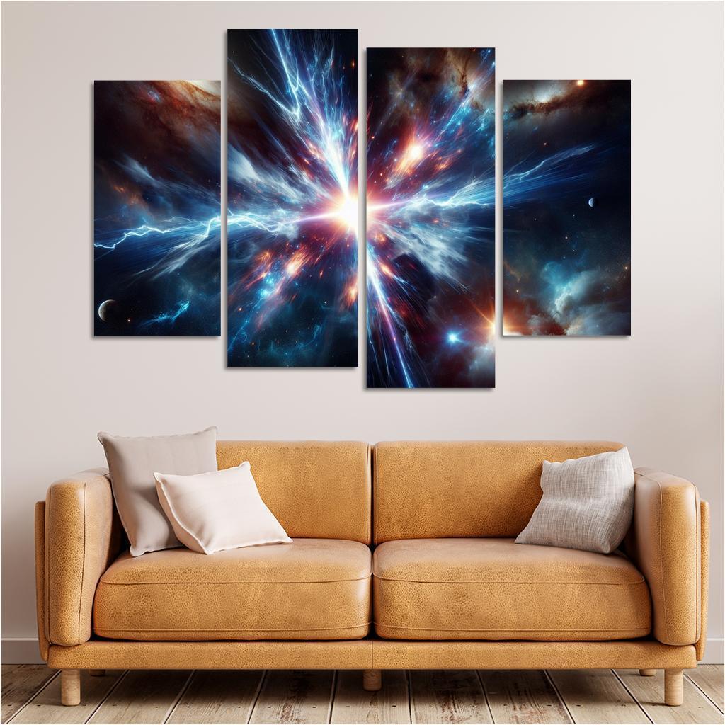The Enigmatic Nature Of Gamma-ray Bursts Abstract Paintings Frame